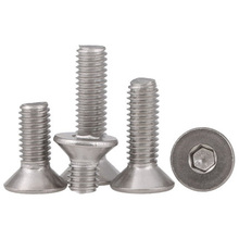 10pcs M5 304 flat head screw countersunk heads Hexagon bolt stainless steel flats cup screws 6mm-30mm Length 2024 - buy cheap
