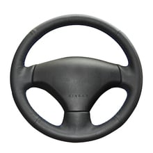 Hand-stitched Black Artificial Leather Car Steering Wheel Covers for Peugeot 206 2007-2009 Peugeot 207 Citroen C2 2024 - buy cheap