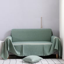 Чехол для дивана однотонный, секционный чехол для дивана, кресла, простая современная защита мебели 2024 - купить недорого
