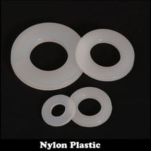 150pcs M3 M3*8*1 M3X8X1 DIN34815 White Nylon Plastic Plain Ring Gasket Insulating Hard Flat Washer 2024 - buy cheap