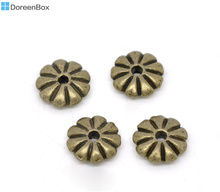 Doreen Box hot-  100 Bronze Tone Flower Spacer Beads Findings 7x2mm (B13677) 2024 - buy cheap