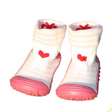 Bebê para meninas para meninos meias com solas de borracha anti deslizamento da criança sapatos de assoalho indoor infantil meias fundo macio ws917 2024 - compre barato