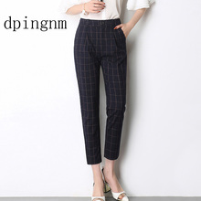 Harem Pants S-3XL Plus Size 2018 High Waist Casual Spring Summer Woman Office Pant Vintage Plaid Pants Trousers 2024 - buy cheap