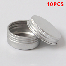 10pcs 12ml Aluminum Cream Jar Pot Nail Art Makeup Lip Gloss Cosmetic Metal Tin Containers Empty Cosmetic Metal Tin Containers 2024 - buy cheap