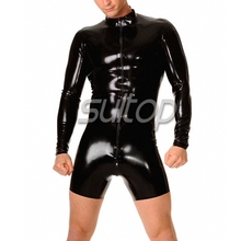 Men's latex brown leotard bodysuits 2024 - buy cheap