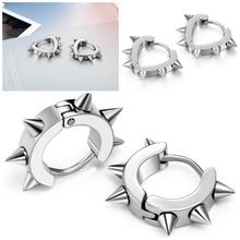 Pendientes de acero inoxidable con forma de corazón para hombre, aretes de estilo Punk, aretes de plata 2024 - compra barato