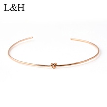 2018 New Punk Style Open Round Knot Torques For Women Gold Silver Gothic Choker Necklaces Statement Jewelry Collier Femme 2024 - buy cheap