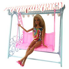 NK-Juego de accesorios para muñecas, Columpio de jardín bonito para muebles de muñeca barbie, juguetes para niñas 2024 - compra barato