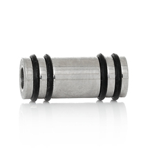 DoreenBeads-espaciador de cuentas de acero inoxidable, cilindro de color plateado, alrededor de 15mm( 5/8 ") x 7mm( 2/8"), agujero: 2,4mm, 1 pieza 2024 - compra barato