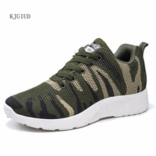 Zapatos casuales de moda para hombre, calzado de camuflaje, versátil, de moda estudiantil, para correr, tejido volador, primavera y otoño 2024 - compra barato