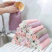 High-Efficiency Tableware Household Cleaning Towel Kitchen Tools Gadgets Super Absorbent Microfiber Kitchen Dish Cloth 1pc 2024 - buy cheap