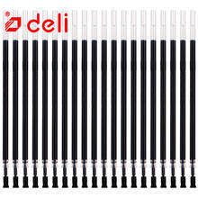 Deli 20pcs/Lot Neutral Gel Pen Refills Gel Ink Refills Student Stationery Good Quality Black 0.5mm Refill Office School Supplies 2024 - buy cheap