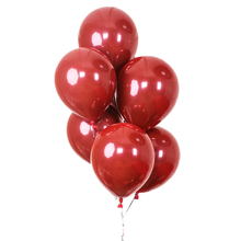 Balões vermelhos de rubi, balões metalizados em látex com pérolas brilhantes, cores metálicas, cromadas, para decoração de festa de casamento, 100 peças 2024 - compre barato