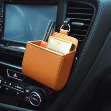 Car Outlet Vent Seat Back Tidy Storage Box PU Leather Coin Bag Case Pocket Organizer Hanging Holder Pouch Automobile Accessories 2024 - buy cheap