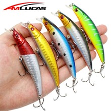 Amlucas 8.5cm 8.4g Hard Bait Minnow Fishing Lure 3D Eyes Crankbait Wobblers Artificial Plastic Fish Wobblers for Fishing WW168 2024 - buy cheap