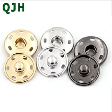 QJH-Juego de 100 botones de metal de alta calidad, paquete de botones de costura con estampado de metal, sujetadores de botón de acero inoxidable, hebilla de perno 21mm-25mm 2024 - compra barato