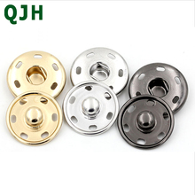 QJH-Juego de 100 botones de metal de alta calidad, paquete de botones de costura con estampado de metal, sujetadores de botón de acero inoxidable, hebilla de perno 21mm-25mm 2024 - compra barato