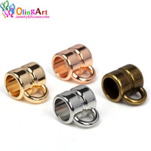 Hole Dia 4/5/6MM 8pcs/Lot Gold/Rose Gold/Rhodium/Pendant Clip Clasp Beads For Leather Cord DIY Necklace Bracelet Jewelry Making 2024 - buy cheap