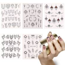 24 Types 2Pc/Set White Black Nail Stickers Water Transfer Decals Lace Flowers Butterfly Slider For Nail Art Decoration Manicure 2024 - buy cheap