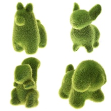 Милое животное форма моделирование зеленая трава украшения Emulational зеленое растение бонсай Трава Животное украшение для домашнего сада 2024 - купить недорого