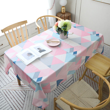 Mantel geométrico colorido de algodón y poliéster, cubierta de mesa decorativa Rectangular para boda, fiesta, cocina y comedor 2024 - compra barato