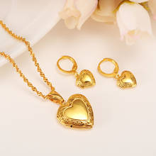 Bangrui Heart Can Open Allbum Earrings Necklace Set Gold Color Wedding Jewelry Sets For Women Gift 2024 - buy cheap