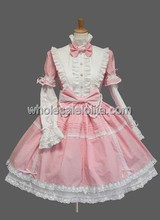 Top Sale Bow Long Sleeves Cotton Sweet Lolita Dress  Ball Gown Gothic Lolita Dress 2024 - buy cheap