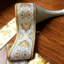 (25 Yards/Roll) 65mm Ribbon Royal Gold Ribbon Curtain side rib  hair wedding accessories Gift tied DIY Ribbon Free Shipping 2024 - buy cheap