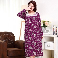 Spring Long Sleeve Women Nightgown Floral Cotton Summer Nightdress Homewear Elegant Sleepskirt For Lady Girl Sleepdress Home 2024 - buy cheap