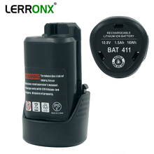Lerronx li ion ferramentas elétricas bateria recarregável 1.5ah 10.8v para furadeira bosch sem fio bateria de substituição bat411 bat411a bat412 2024 - compre barato