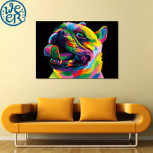 HD print 1 panel Loyal Bulldog by Weer Nature's Colors Collection painting home decoration canvas print wall art for living room 2024 - buy cheap