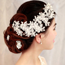 Crystal Hair Band  Wedding Hair Accessories Headband  Pearl Bridal Headpiece Bride Hair Bands Women Jewelry Tiara 2024 - buy cheap