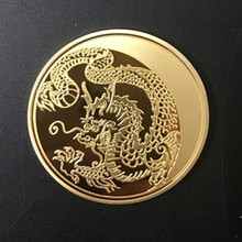 20 pcs The Russian mascot dragon Chinese zodiac animal 24k gold silver plated Russia souvenir metal coin 2024 - buy cheap