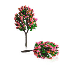 7-9cm model building train color flower miniature trees HO N scale for train railway scenery layout 2024 - buy cheap