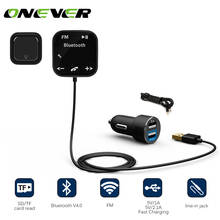 Onever Car MP3 Player Bluetooth FM Transmitter Car Kit With Dual USB HandsFree Magnetic Base Car Charger FM Modulator 2024 - buy cheap