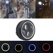 6.5" Led Motorcycle Headlight for Harley with Angel Eye DRL Light For Harely Softail Dyna for Sportster Chopper Cruiser Headlamp 2024 - buy cheap