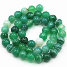 2PCS Round Natural Stone Veins Onyx Agates 6mm 8mm Wholesale Green Carnelian Loose Beads for Jewelry Making Findings 15inch A348 2024 - buy cheap