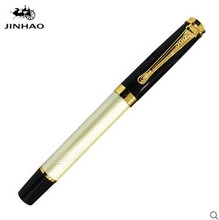 Jinhao 500 ручка с резьбой по белой линии с металлическим роликом, шариковая ручка, заправка, новинка, подарок на день рождения, без футляра для карандашей 2024 - купить недорого