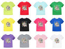 Детские футболки с рисунком слонов летние футболки для девочек, топы для малышей, Милая футболка с короткими рукавами для мальчиков, От 2 до 12 лет 2024 - купить недорого