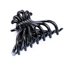 Korean Women Hairdress Scrub Black Plastic Hair Claw Clips Hollow Out Carving Crab Hairpin Large Size Hair Clamps 2024 - buy cheap
