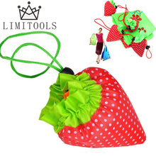 1PCS Random Color Cute Strawberry Shopping Bags Foldable Tote Eco Reusable Storage Handbag Nylon Home Storage Organization Bag 2024 - buy cheap