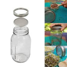 1 Set Silver Stainless Steel Strainer Filter Net Cover Seed Sprouting Screen Sprouting Lids For Round Mouth Canning Jar 2024 - buy cheap