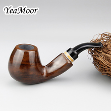 Creative 9mm Filter Smoking Pipe 10 tools free Ebony Wood Pipe Tobacco Wooden Pipe Handmade Tobacco Pipe easy to hold 2024 - buy cheap