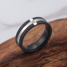 Haoyi anel masculino clássico punk, anel de aço inoxidável preto para festa, joias tendência 2024 - compre barato