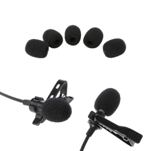 Cubierta de micrófono Lavalier de bola redonda, protector de espuma, parabrisas, apertura de 6mm, color negro, nuevo 5X 2024 - compra barato