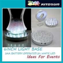 Kitosun 15 см диаметр круглая основа 3AA батарея работает 31 белый светодиод под вазу свет центральный элемент украсветильник свет 2024 - купить недорого