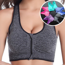 Sutiã sexy sem costura feminino, sutiã com zíper sem arame, lingerie forrado, bralette de dormir, roupa íntima sólida 2024 - compre barato