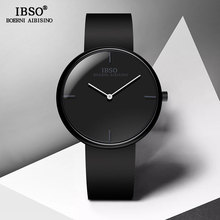 Ibso relógio masculino de luxo, pulseira de silicone, relógios de quartzo de alta qualidade, design masculino convexo, relógio de pulso esportivo 2024 - compre barato