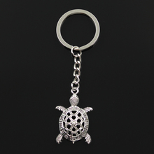 Fashion 30mm Key Ring Metal Key Chain Keychain Jewelry Antique Bronze Silver Color Hollow Tortoise Turtle Sea 38x25mm Pendant 2024 - buy cheap