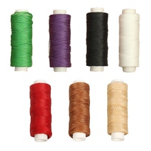 Top Durable 50 Meter 0.45mm Round Leather Waxed Thread Cord for DIY Handicraft Tool Hand Polyester Stitching Thread Multicolor 2024 - buy cheap